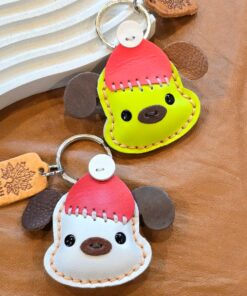 Santa Puppy Keyrings