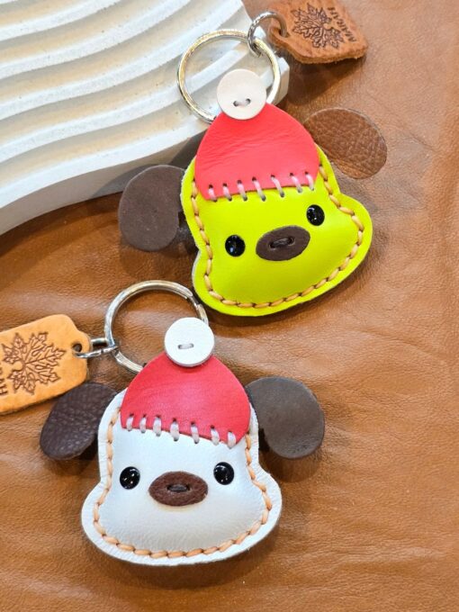 Santa Puppy Keyrings