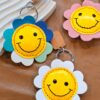 Smiley Flower Keyrings